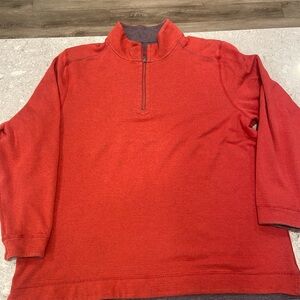 Tommy Bahama Men's Red Zip-Up Sweater